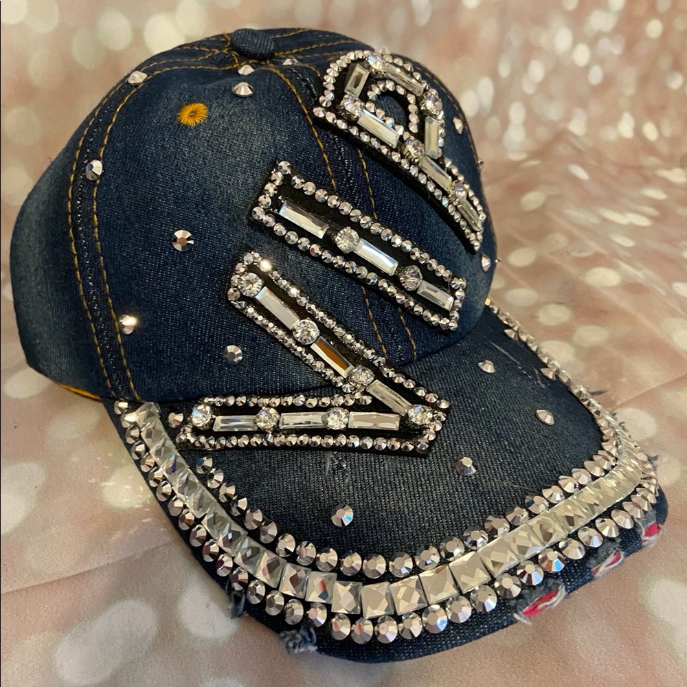 NEW Bling Blue Jean Cap